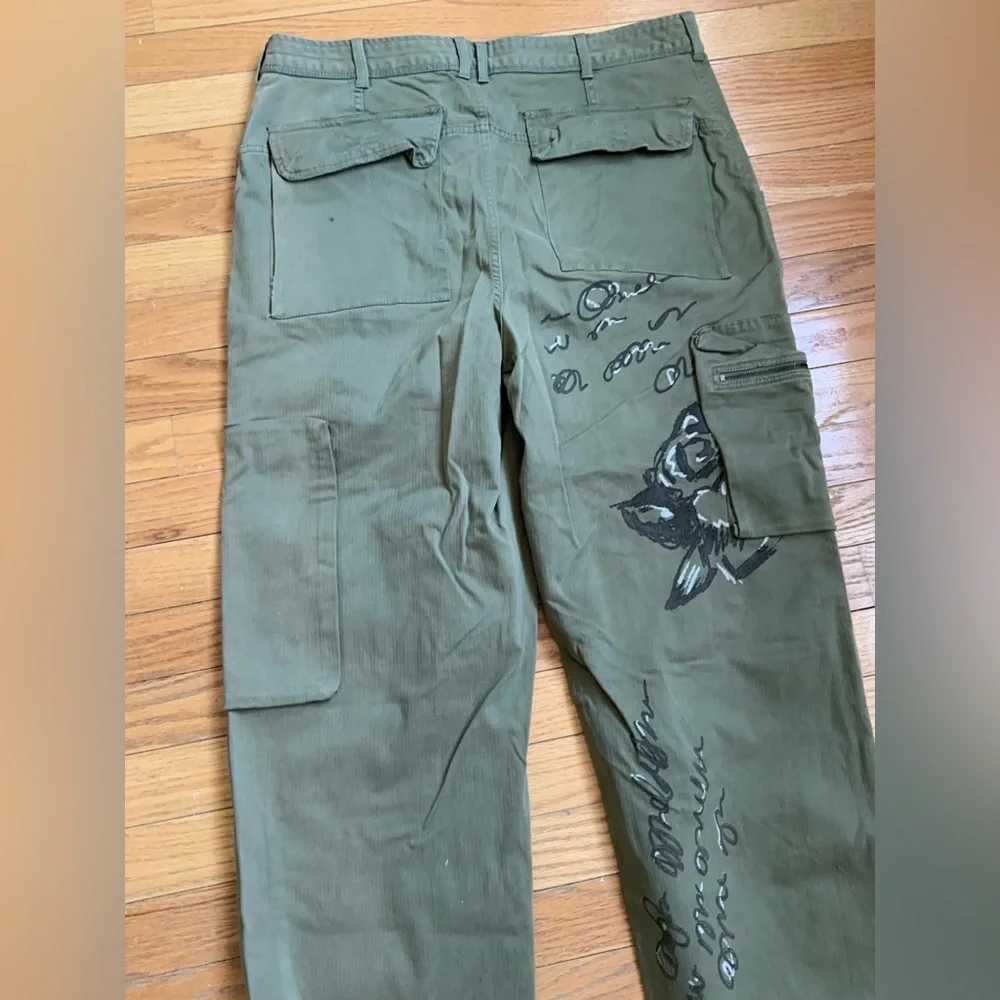 FREE PEOPLE EVERY ROSE ZIP. CARGO PANTS 12 - Picture 5 of 6